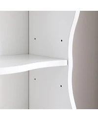 Streamdale Furniture Wavy 8-Layer Adjustable Bookshelf