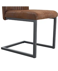 Streamdale Furniture Ergonomic Brown Fabric Dining Chairs (Set of 4)