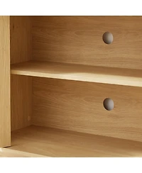 Streamdale Furniture 64" Wave Tv Stand Rattan Door Cabinet