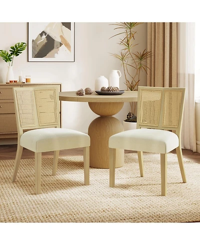 Streamdale Furniture Rattan Dining Chair Without Arm Set of 2