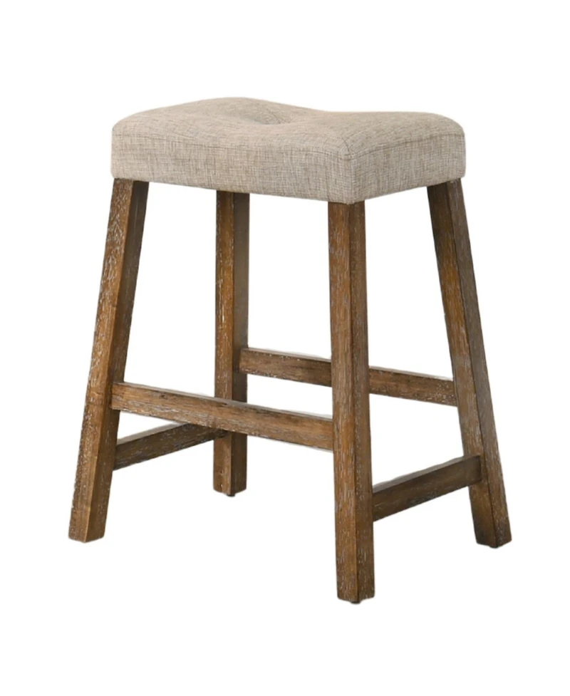 Streamdale Furniture Rustic Backless Counter Stool Set of 2 - 25" Farmhouse Barstools