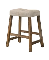 Streamdale Furniture Rustic Backless Counter Stool Set of 2 - 25" Farmhouse Barstools
