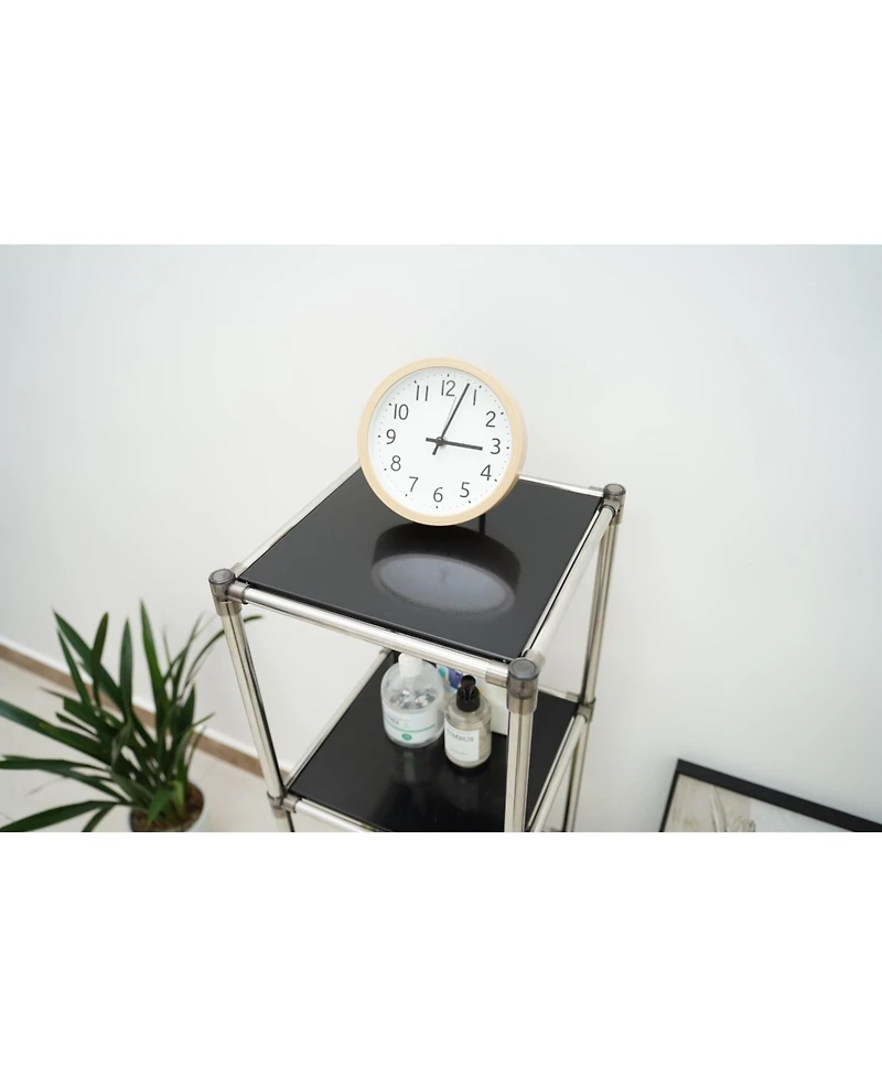 Streamdale Black 4-Tier Stainless Steel Shelving Unit - Heavy Duty, Durable