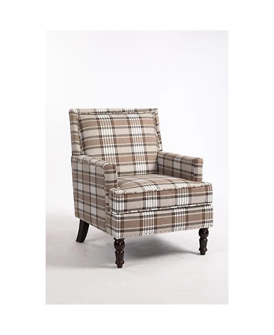 Streamdale Furniture Vintage Stripes Accent Chair with Nailhead