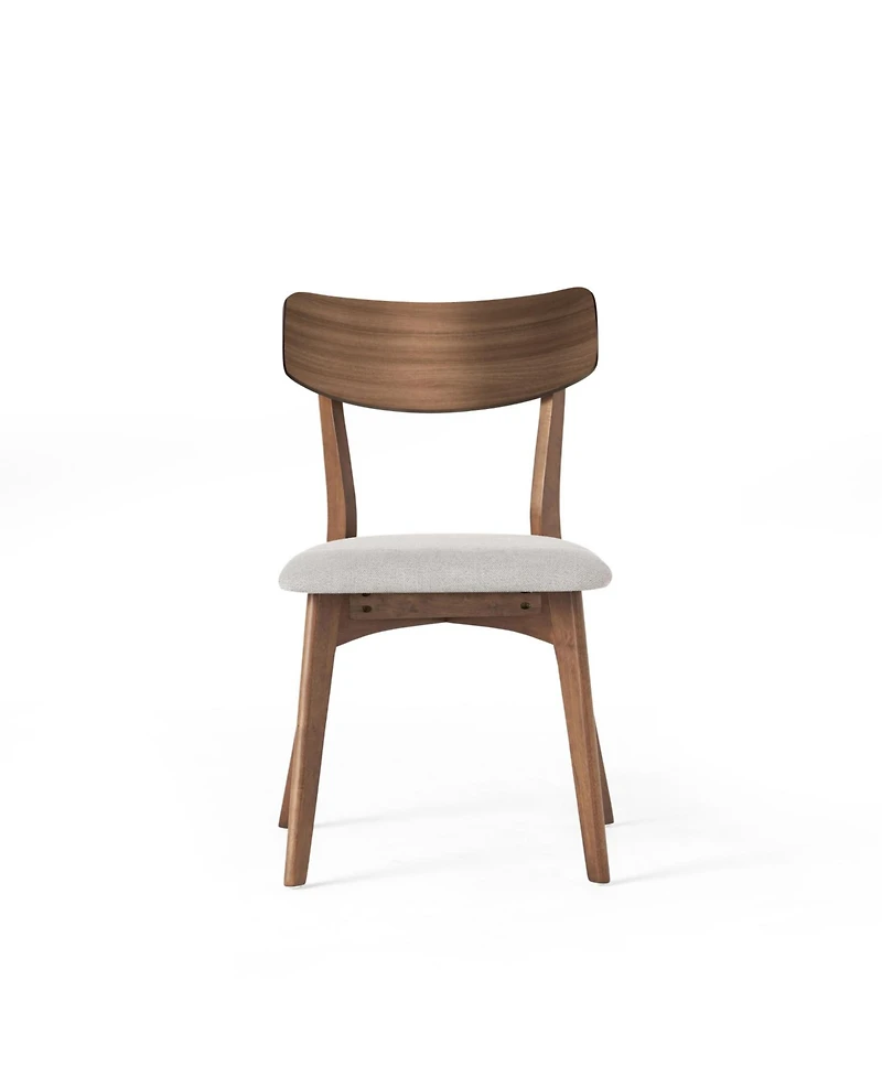 Streamdale Furniture 5-Pc Mid-Century Walnut Dining Set with Chairs