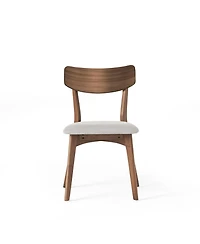 Streamdale Furniture 5-Pc Mid-Century Walnut Dining Set with Chairs