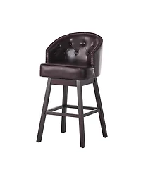 Streamdale Furniture 360 Degree Swivel Bar Stool with Stunning Nailhead Trim, Set of 2