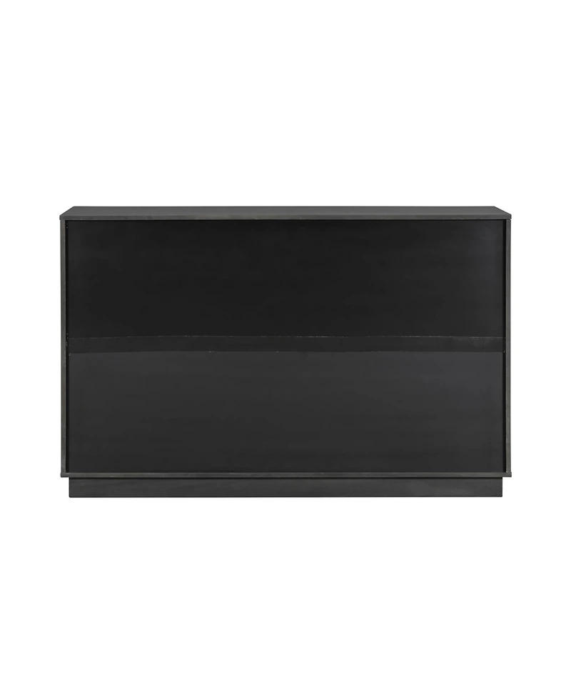 Streamdale Furniture Black 2-Door 7-Drawer Storage Cabinet