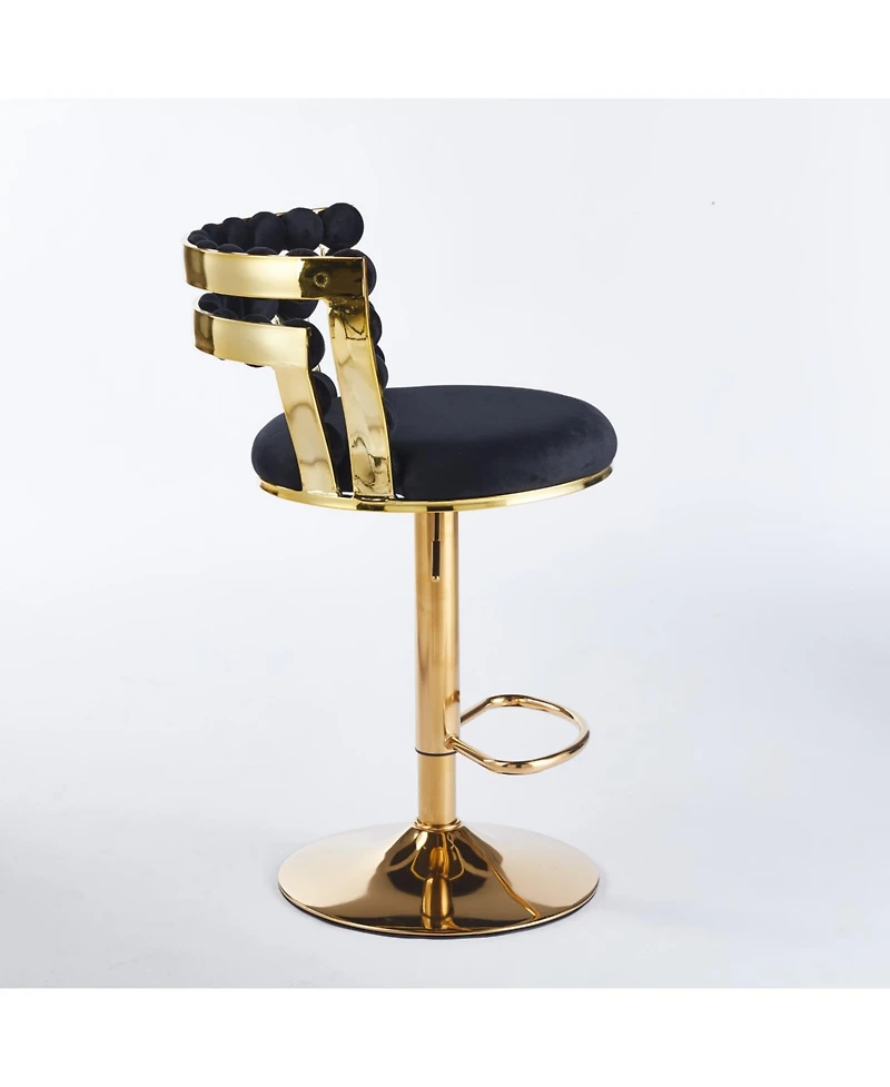 Streamdale Furniture Velvet Bar Chairs (Set of 2)