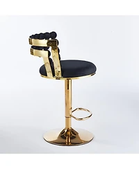 Streamdale Furniture Velvet Bar Chairs (Set of 2)