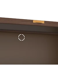 Streamdale Furniture 57" Metal Flip Door Cabinet - Walnut