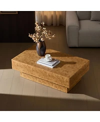 Streamdale Furniture Faux Burl Wood Coffee Table - Mid-Century Modern