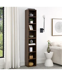 Streamdale Furniture 8-Tier Media Tower Rack, Adjustable Shelves, Tall Bookcase