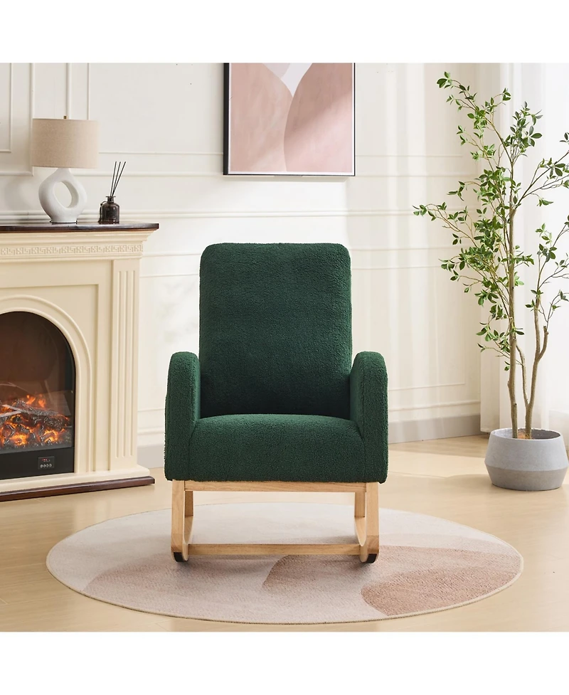Streamdale Furniture Sherpa Glider Rocking Chair - Nursery/Living Room