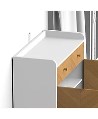 Streamdale Furniture 4-Tier Shoe Cabinet with Drawers & Doors