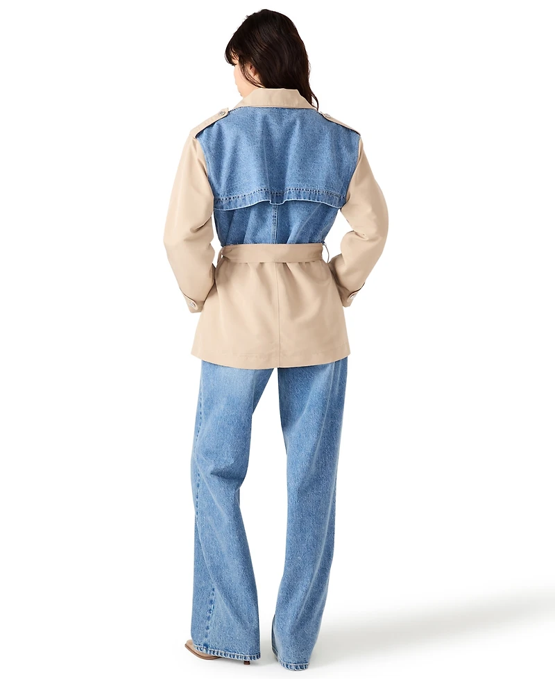 Steve Madden Women's Cropped Trench Coat