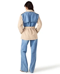 Steve Madden Women's Cropped Trench Coat