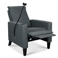 Streamdale Furniture Modern Cozy Fabric Armchair with Adjustable Backrest and Storage
