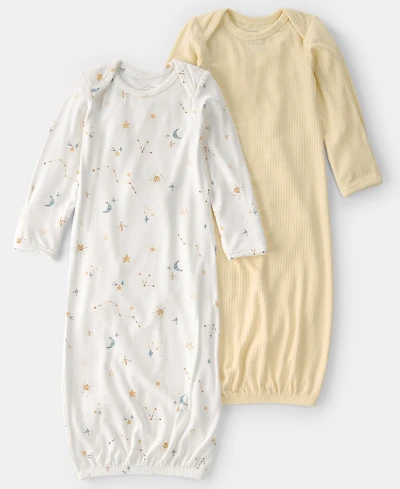 Carter's Baby Boys' or Girls' Constellation Long-Sleeve Sleeper Gowns, 2-Pack