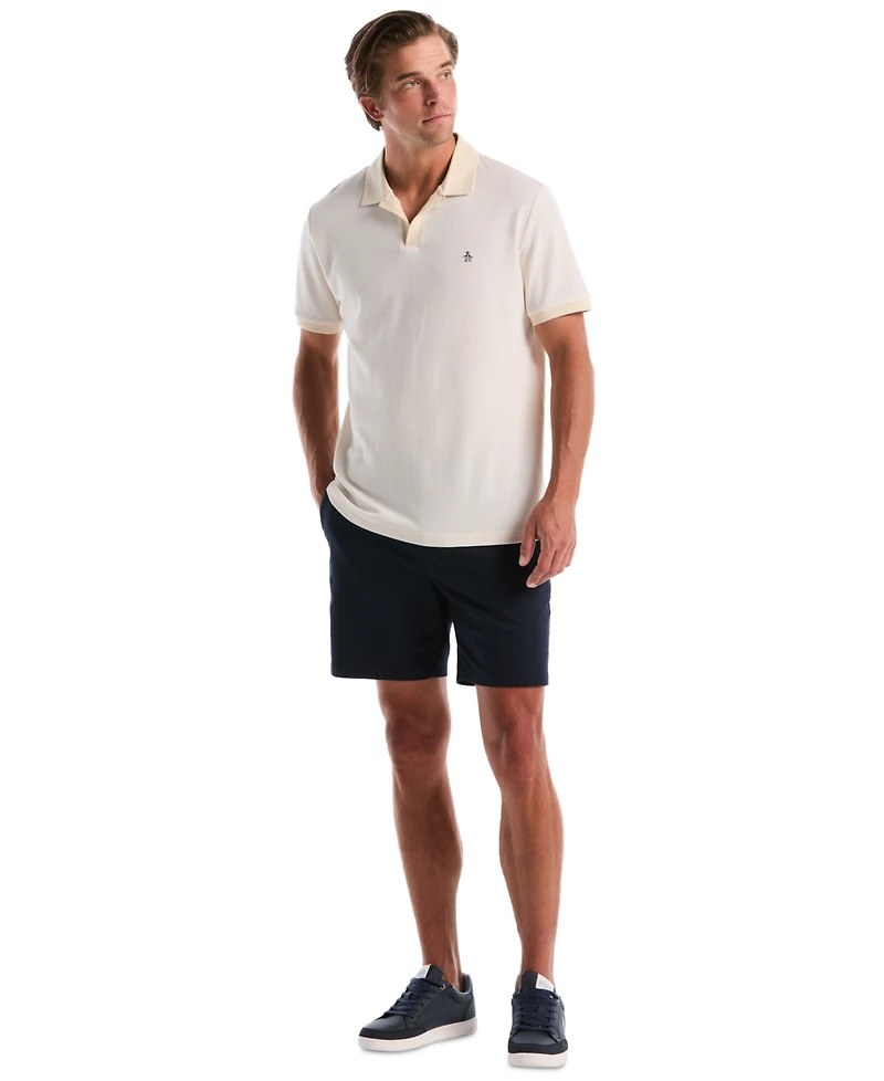 Original Penguin Men's Jacquard Honeycomb Pull-On Polo Shirt