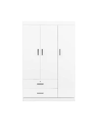 Streamdale 3-Door Wardrobe with 2 Drawers, White