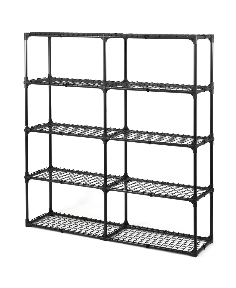 Streamdale Furniture Streamdale Heavy-Duty 5-Shelf Wire Rack with Cover (2-Pack), 1100 lbs Capacity