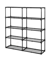 Streamdale Furniture Streamdale Heavy-Duty 5-Shelf Wire Rack with Cover (2-Pack), 1100 lbs Capacity