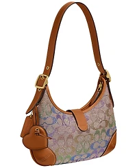Coach Originals Hamptons Small Crystal Signature Jacquard Hobo Bag