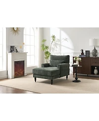 Streamdale Furniture Streamdale Green Chaise Lounge Indoor Sofa Recliner