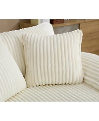 Streamdale Furniture Streamdale Oversized Corduroy Chaise Lounge Sofa Bed w/ Pillows