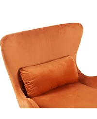 Streamdale Furniture Velvet Lounge Chair, 2-in-1 Pet Friendly Accent Chair