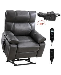 Streamdale Furniture Leatheraire Power Lift Recliner w/ Heat & Massage