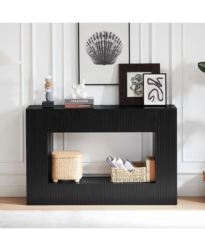 Streamdale Furniture 55" Modern Slatted Console/Entryway Table