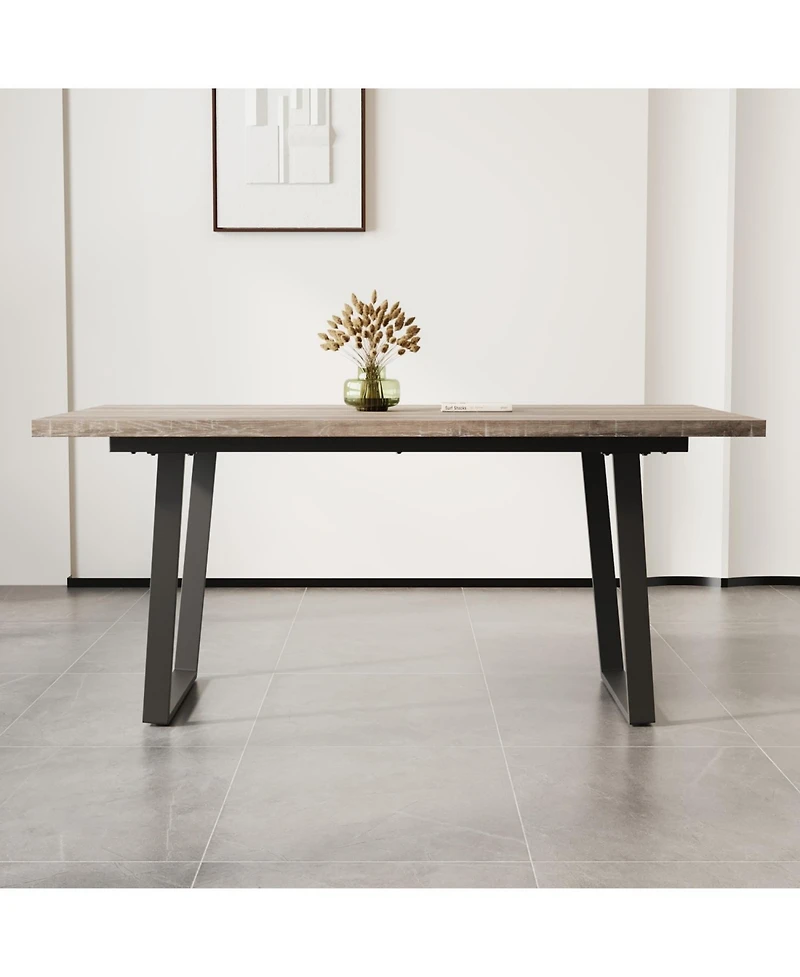 Streamdale Furniture 62.9" Rectangular 6-Chair Dining Table & Chair Set