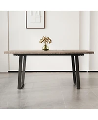 Streamdale Furniture 62.9" Rectangular 6-Chair Dining Table & Chair Set