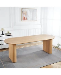 Streamdale Furniture Mdf Pedestal Dining Table - Modern Style, Easy Assembly