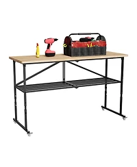 Streamdale Folding Butcher-Block Workbench - Portable Utility Table