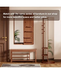 Streamdale Furniture Solid Wood Shoe Rack Bench - 550lb Capacity - Entryway/Hallway