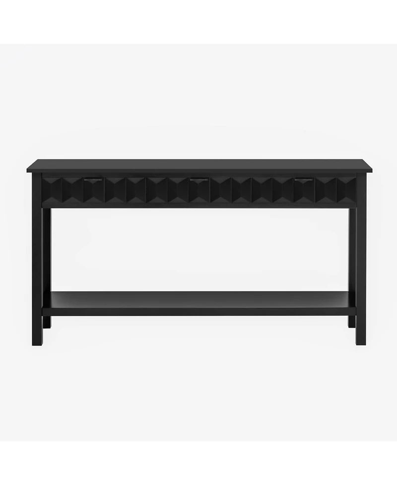 Streamdale Furniture Fir Veneer Modern Stylish Console Table with Honeycomb Design,Suitable for Study,Entryway, Hallway, Living Room, Foyer