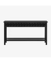 Streamdale Furniture Fir Veneer Modern Stylish Console Table with Honeycomb Design,Suitable for Study,Entryway, Hallway, Living Room, Foyer