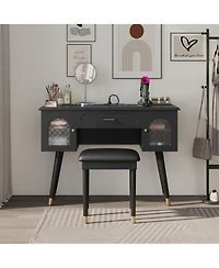 Streamdale Furniture Vanity Makeup Table Set Charging Port