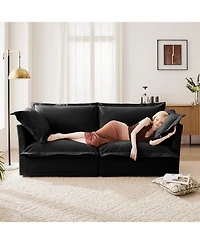 Streamdale Furniture Slipcovered 2-Seat Chenille Sofa Detachable Cover