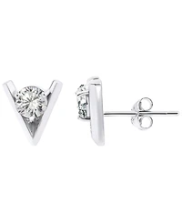 Giani Bernini Cubic Zirconia V-Shape Post Earrings, Macy's Exclusive