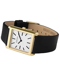 Breda Women's 'Virgil' 1736b Black Leather Strap Watch, 26mm