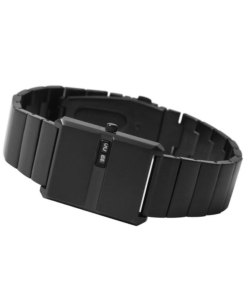 Breda Women's 'Pulse' Black Plated Stainless Steel Bracelet Watch, 26mm