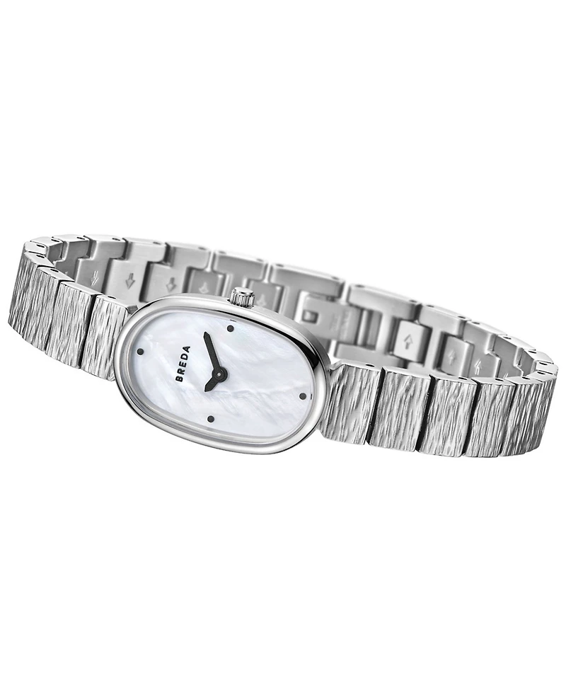 Breda Women's 'Jane Revival' Silver Stainless Steel Bracelet Watch, 18mm
