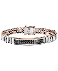 Effy Collection Men's Black Sapphire Bracelet (4 ct. t.w.) in Sterling Silver