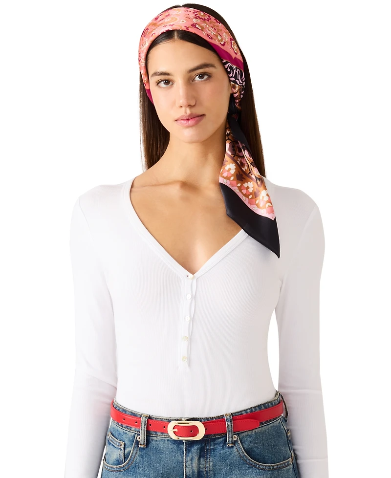 Steve Madden Vintage-Inspired Paisley Square Scarf