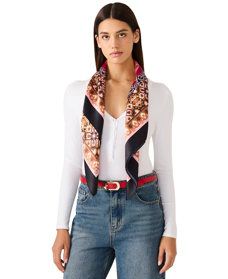 Steve Madden Vintage-Inspired Paisley Square Scarf
