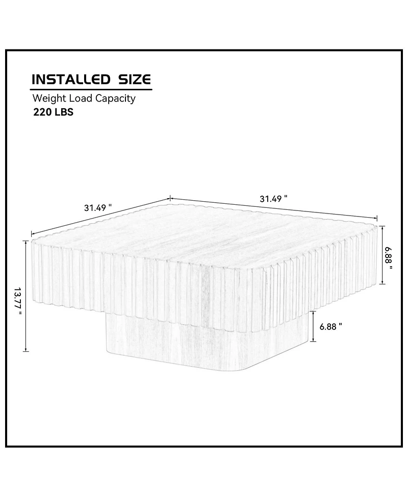 Streamdale Furniture 31.5" Modern Drum Coffee Table - Walnut